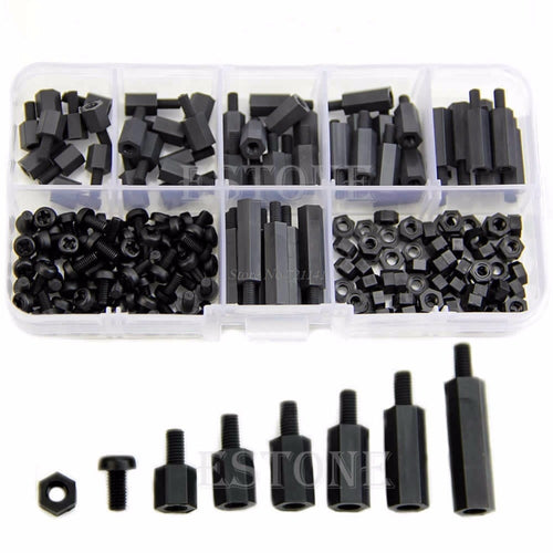 M3 Nylon Black Hex M-F Spacers/ Nuts /Screws Assorted Kit, Standoff Hot